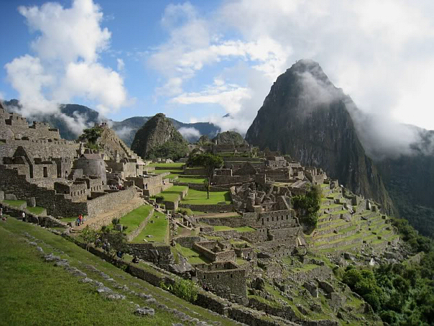 View of Machu Picchu with Clouds